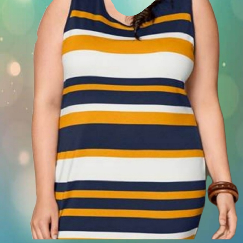 (CURVY) Striped Bodycon Dress